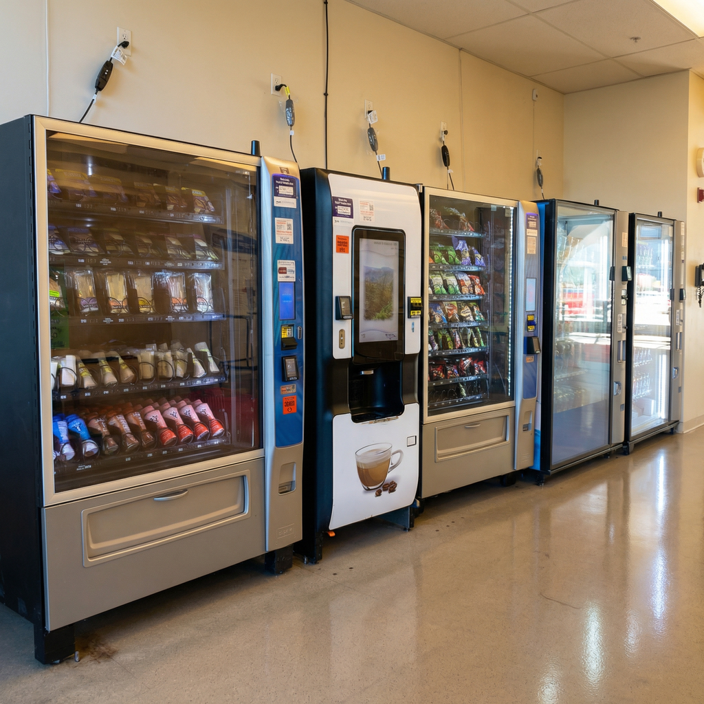 Snack vending machine with healthy options