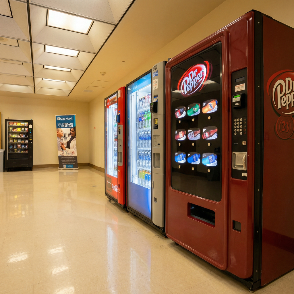 Cashless snack vending machine